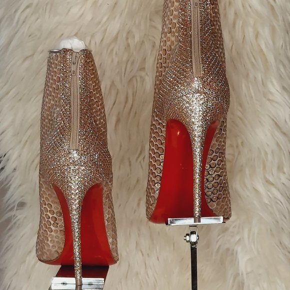 Christian Louboutin Ankle Boots, Sequin Designer Boots, Huge Discount! - Picture 9 of 15